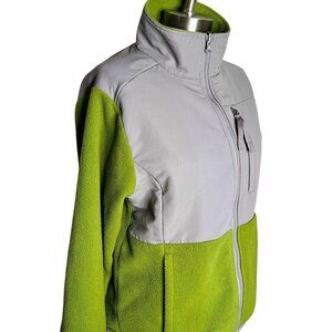Zena Sport Jacket Womens Size M Green Grey Fleece Full Zip
